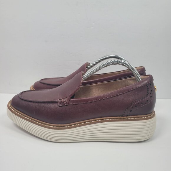 Cole Haan Women's Burgundy Original Grand Platform Loafer W 29066 US Size 7B - Picture 2 of 8